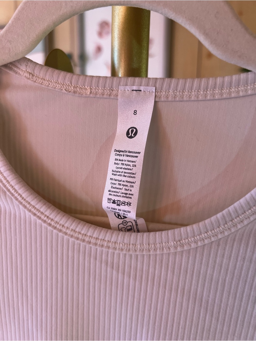 NWT Lululemon All it Takes Women’s White Twist-Back Ribbed Crop Top - Picture 3 of 5